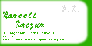 marcell kaczur business card